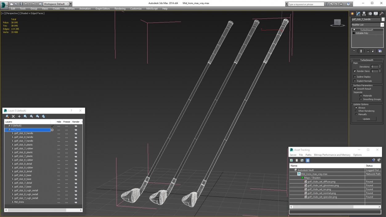 Mid Irons 3D model