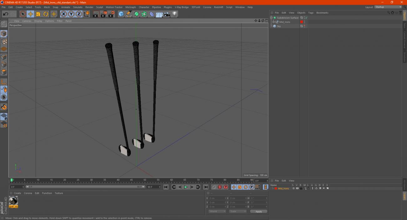 Mid Irons 3D model