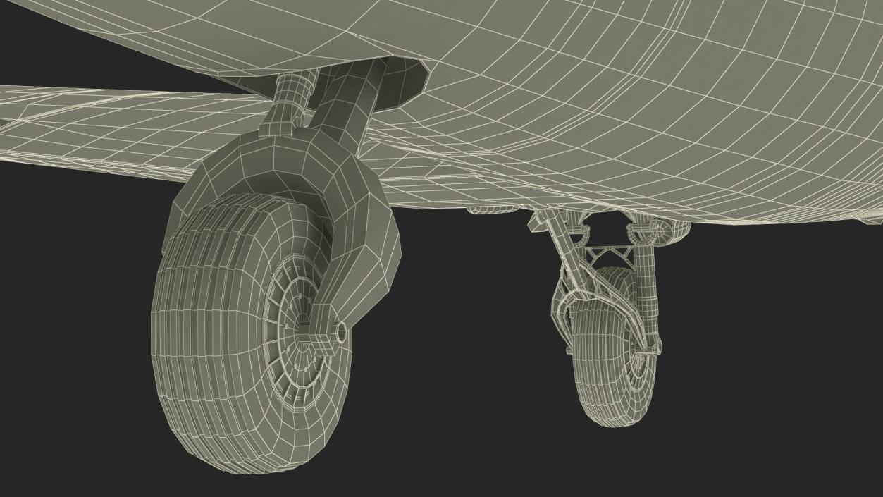 World War II C-47 Skytrain Aircraft Rigged 3D