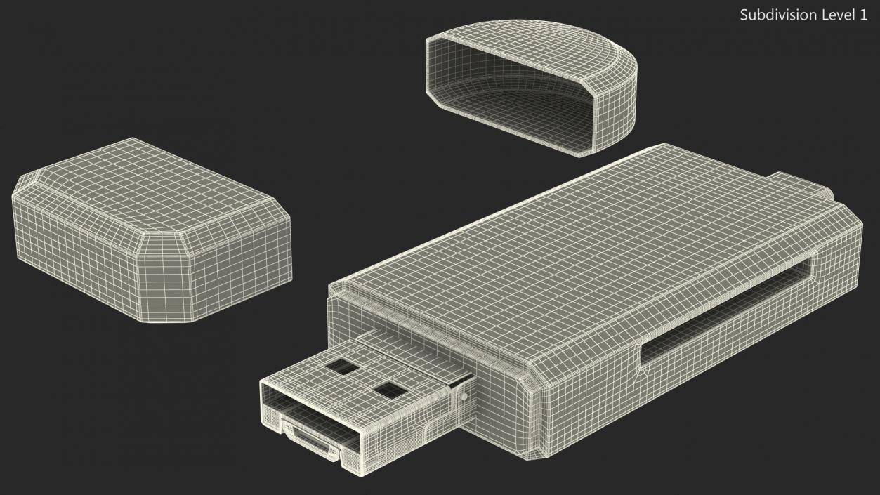 Portable Memory Card Reader 3D