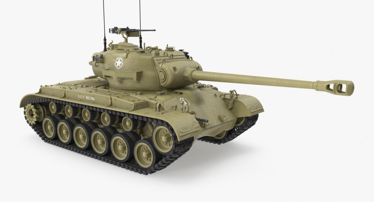 3D model M26 Heavy Tank Pershing Rigged