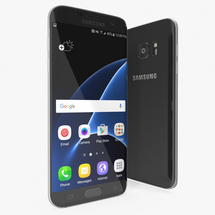 3D Samsung Galaxy S7 Edge Black model