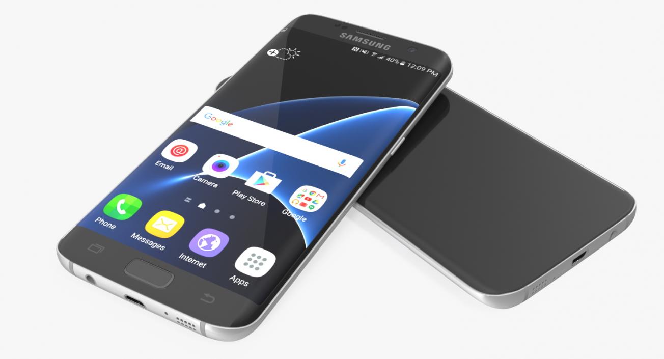 3D Samsung Galaxy S7 Edge Black model