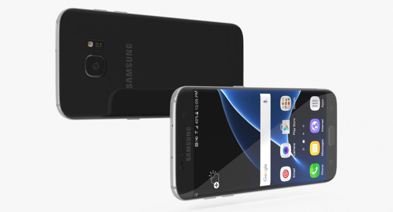 3D Samsung Galaxy S7 Edge Black model