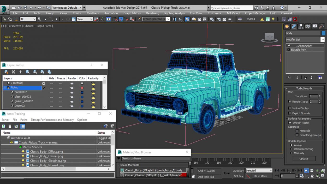 3D model Classic Pickup Truck