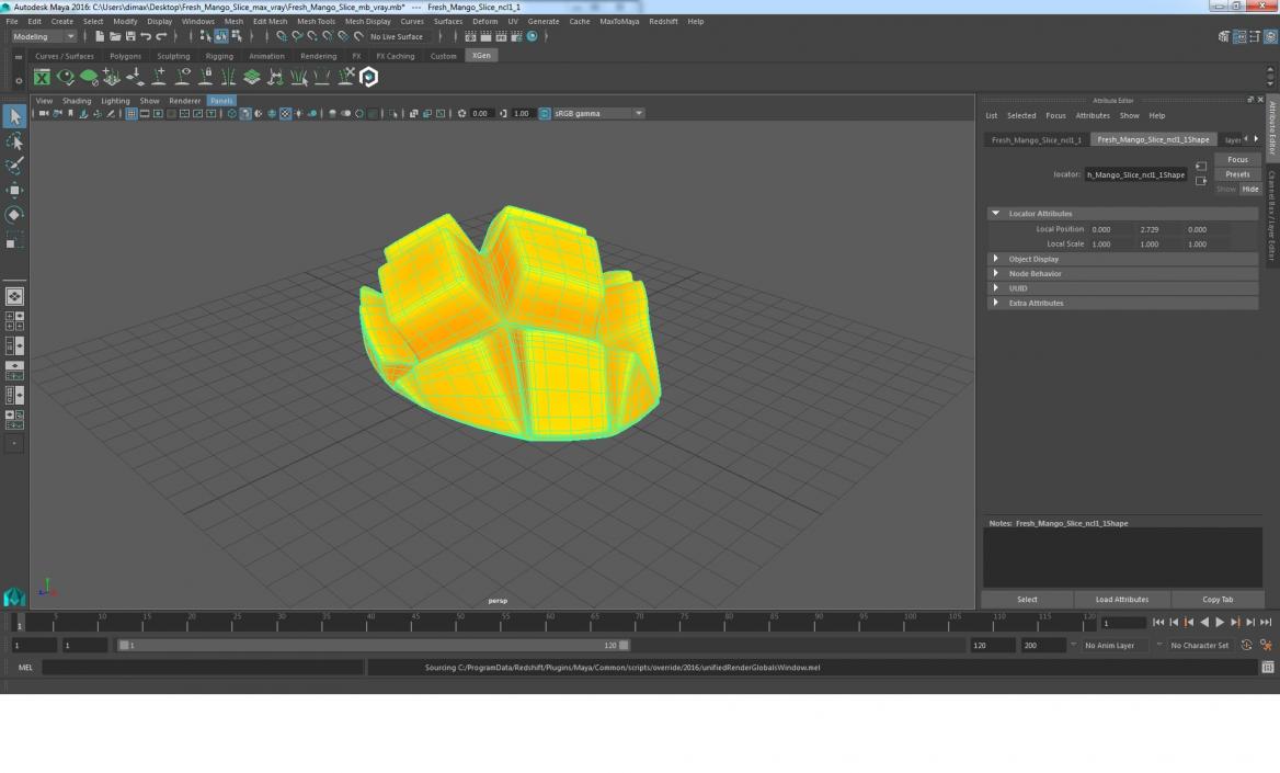 Fresh Mango Slice 3D