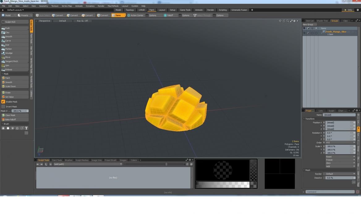 Fresh Mango Slice 3D