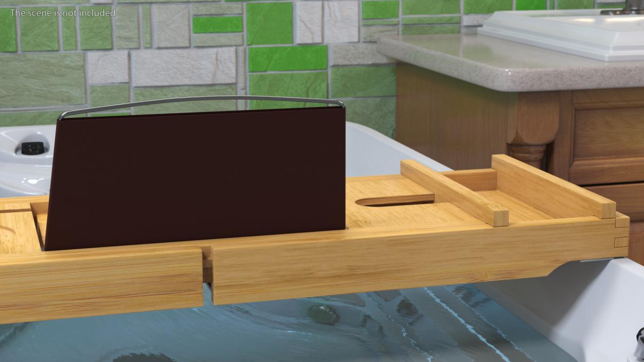 Bamboo Bathtub Tray 3D model