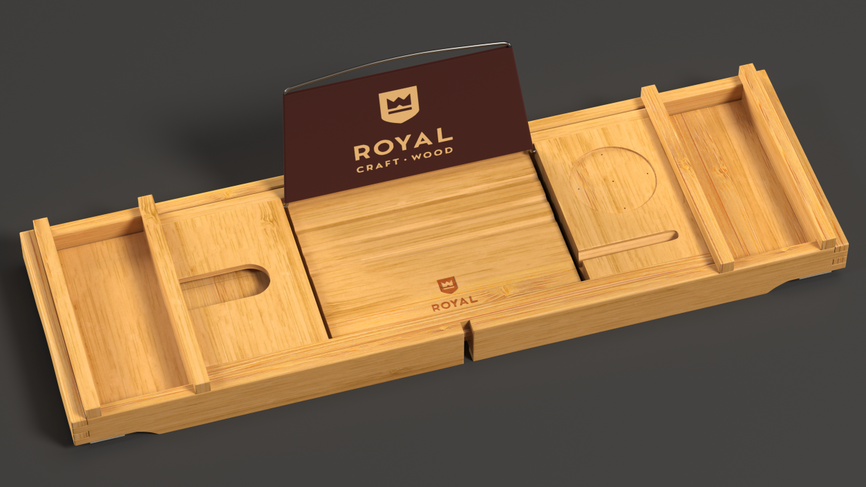 Bamboo Bathtub Tray 3D model