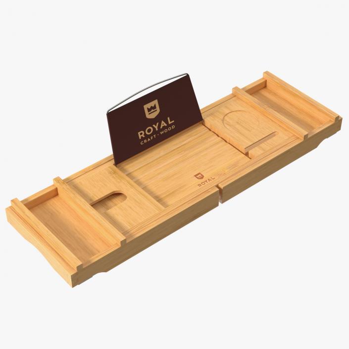 Bamboo Bathtub Tray 3D model