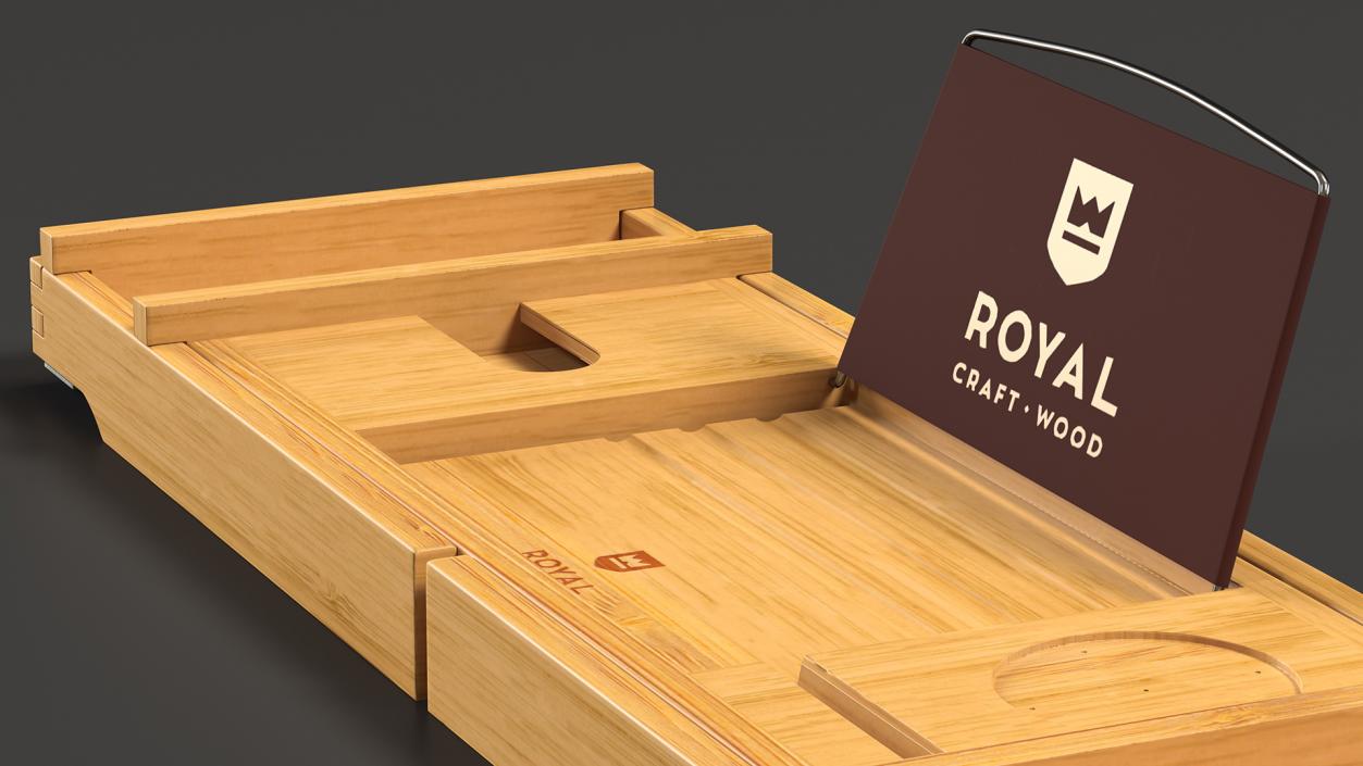 Bamboo Bathtub Tray 3D model