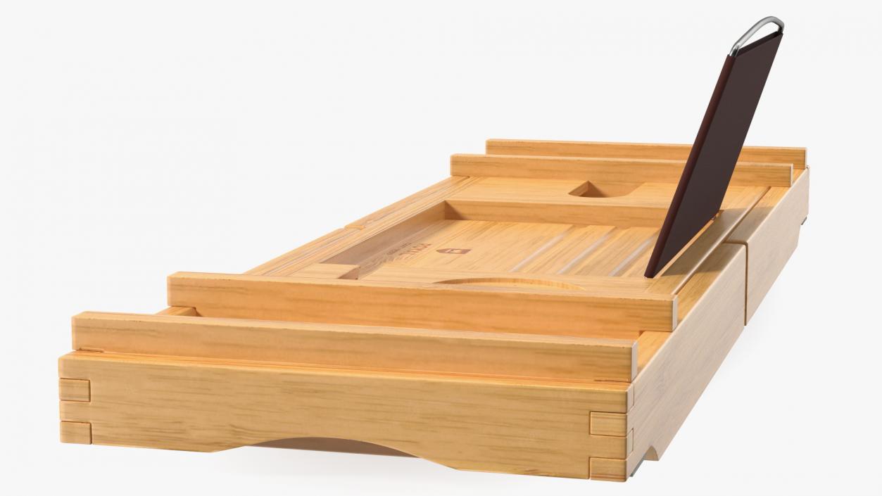 Bamboo Bathtub Tray 3D model