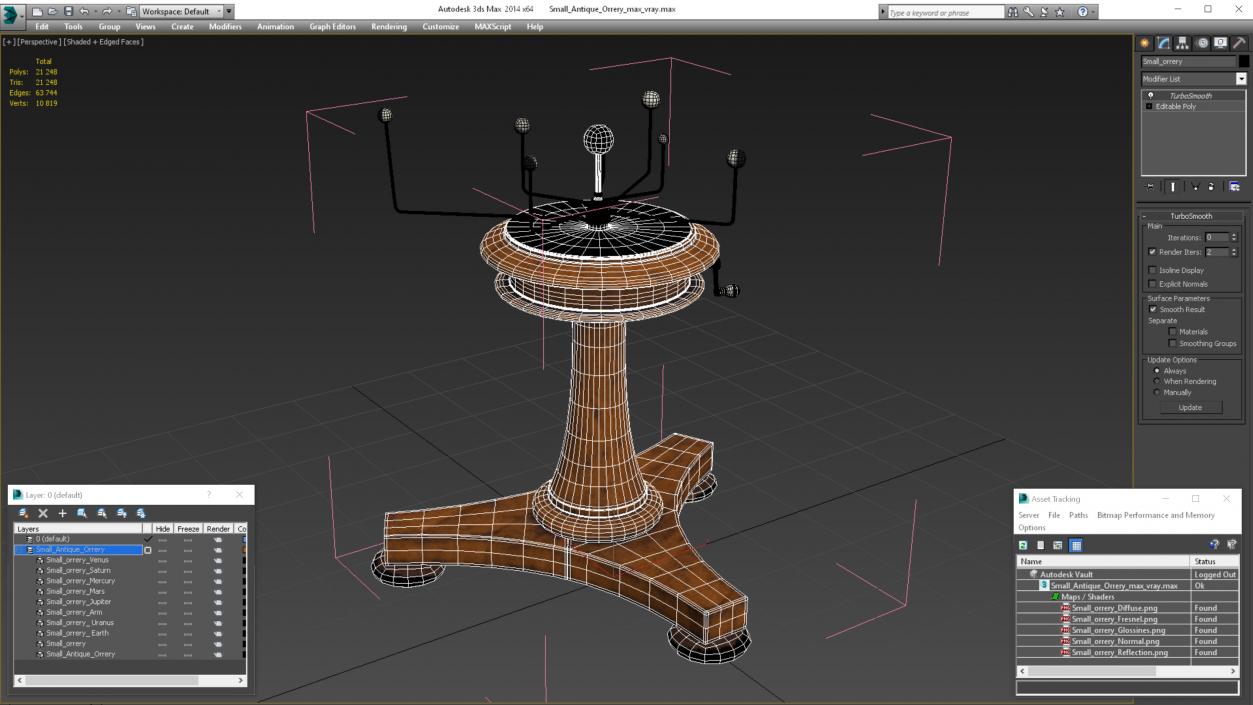 3D model Small Antique Orrery