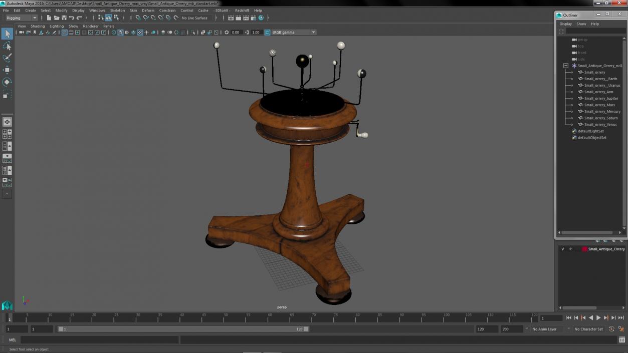 3D model Small Antique Orrery