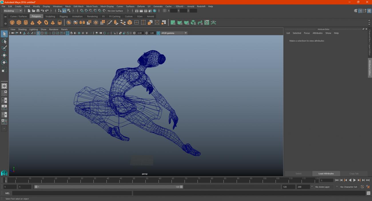 Light Skinned Black Ballerina Jump Pose 3D model