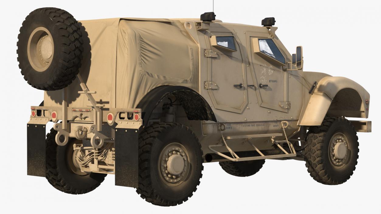 Stake Wagon Loaded with Oshkosh Military Vehicles 3D model