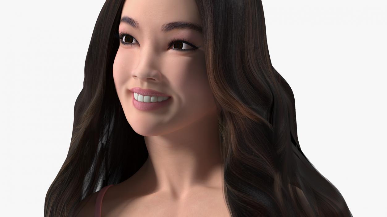 Asian Women in Lingerie Collection 3D model