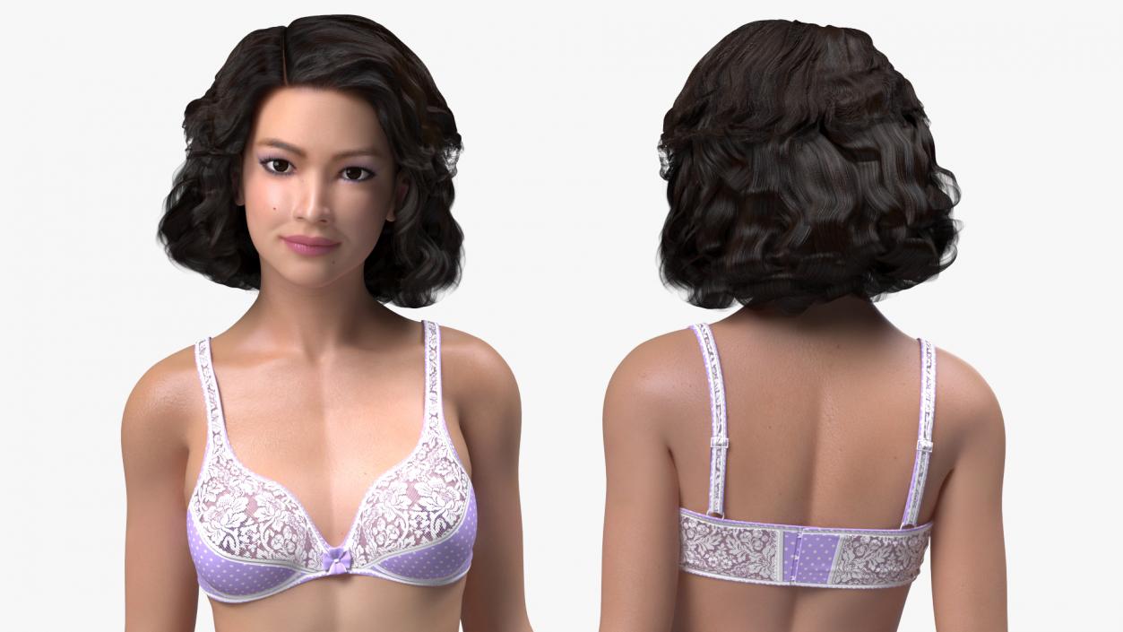 Asian Women in Lingerie Collection 3D model