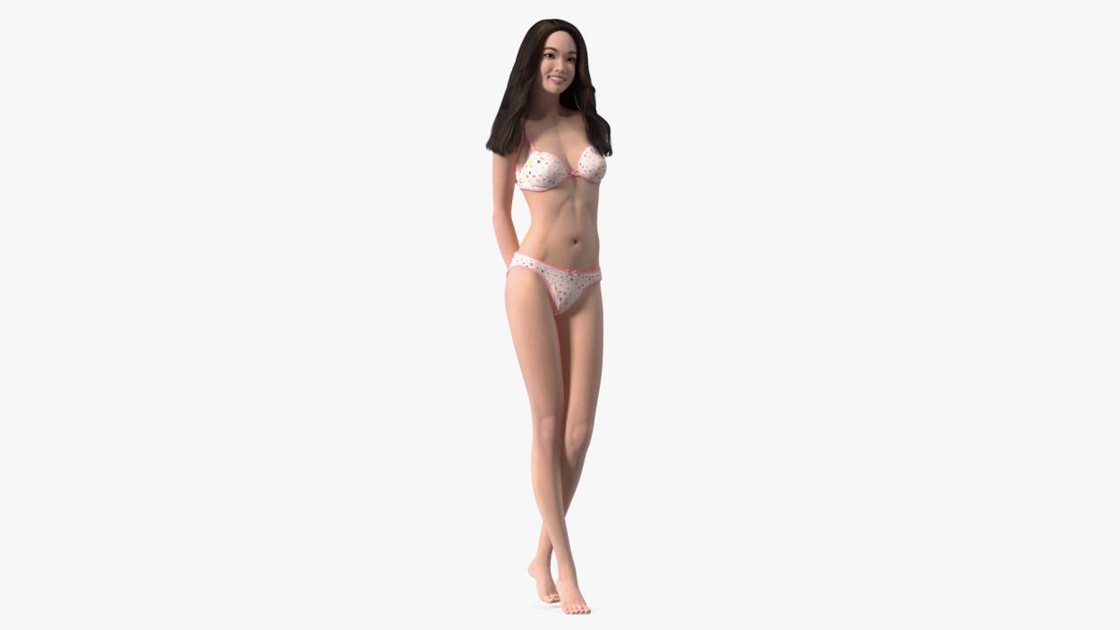 Asian Women in Lingerie Collection 3D model