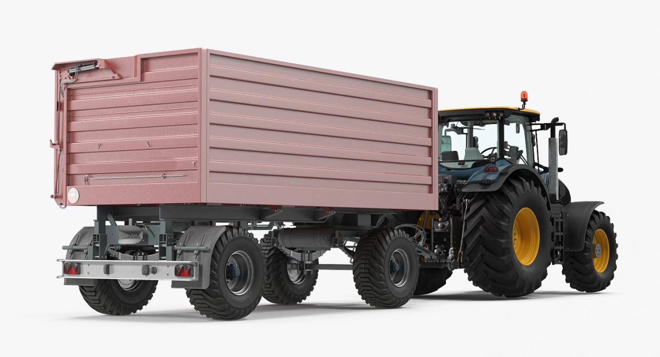 Tractor with Dump Trailer New 3D model