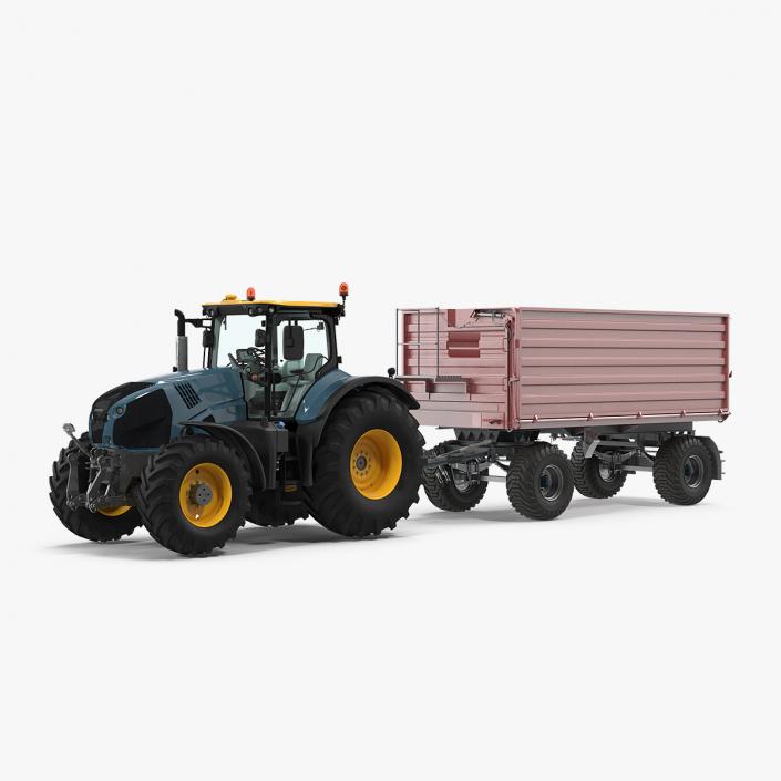 Tractor with Dump Trailer New 3D model