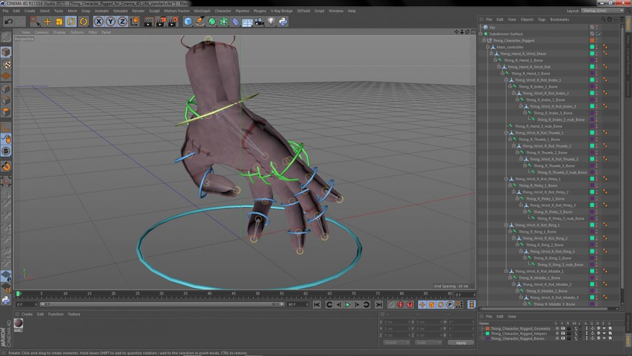 3D Thing Character Rigged for Cinema 4D