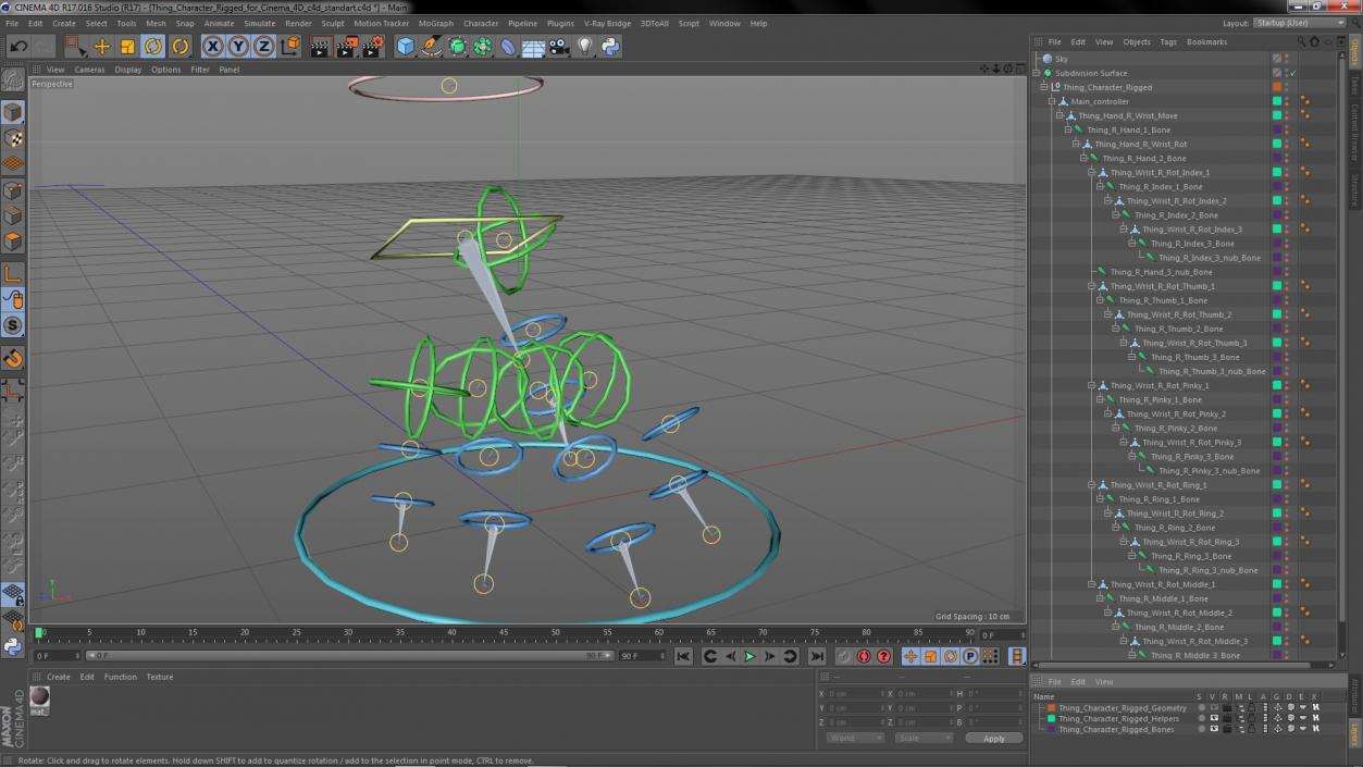 3D Thing Character Rigged for Cinema 4D