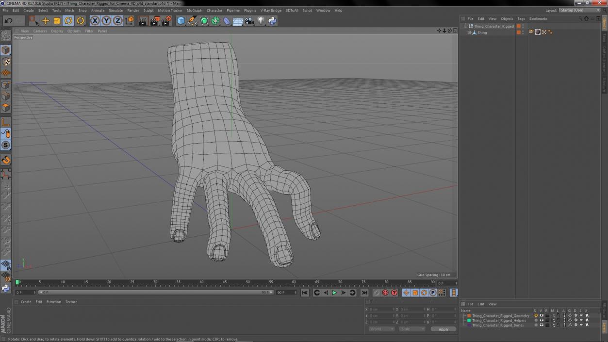 3D Thing Character Rigged for Cinema 4D