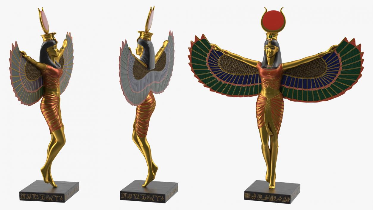 3D Isis Ancient Egyptian Goddess Statue