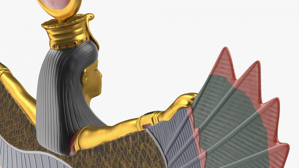 3D Isis Ancient Egyptian Goddess Statue