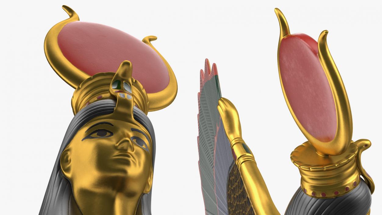 3D Isis Ancient Egyptian Goddess Statue