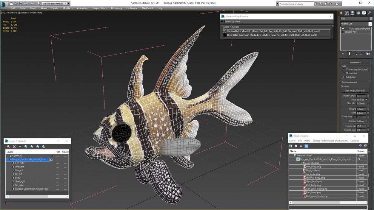 3D Banggai Cardinalfish Neutral Pose model