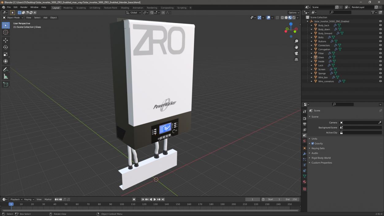 3D Solar inverter 5000 ZRO Enabled 2 model