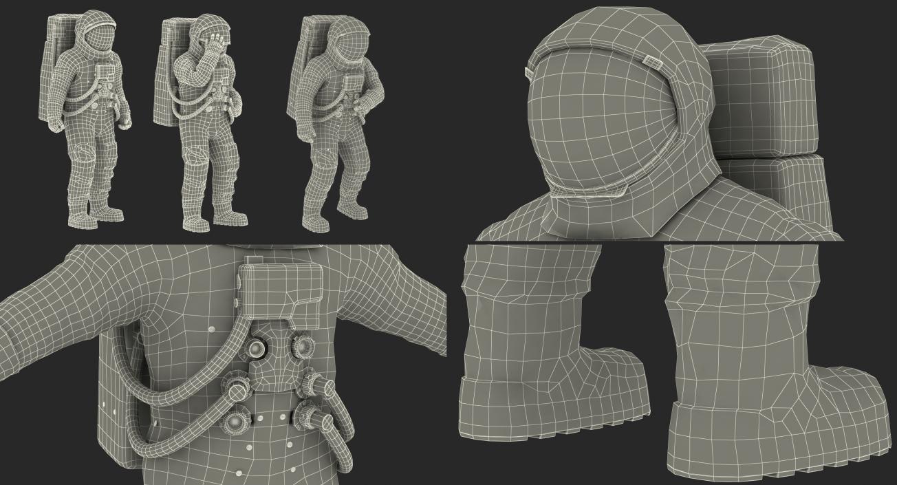 3D model A7L Spacesuit Rigged