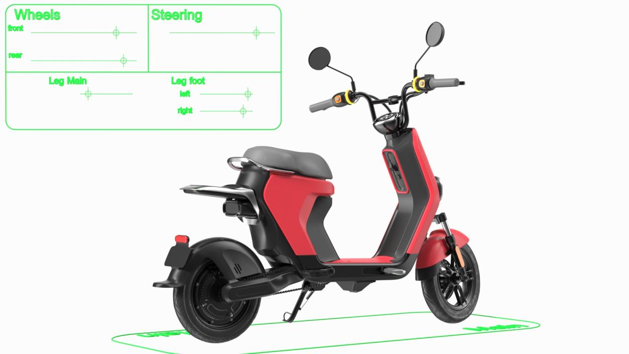 3D Electric Moped Rigged