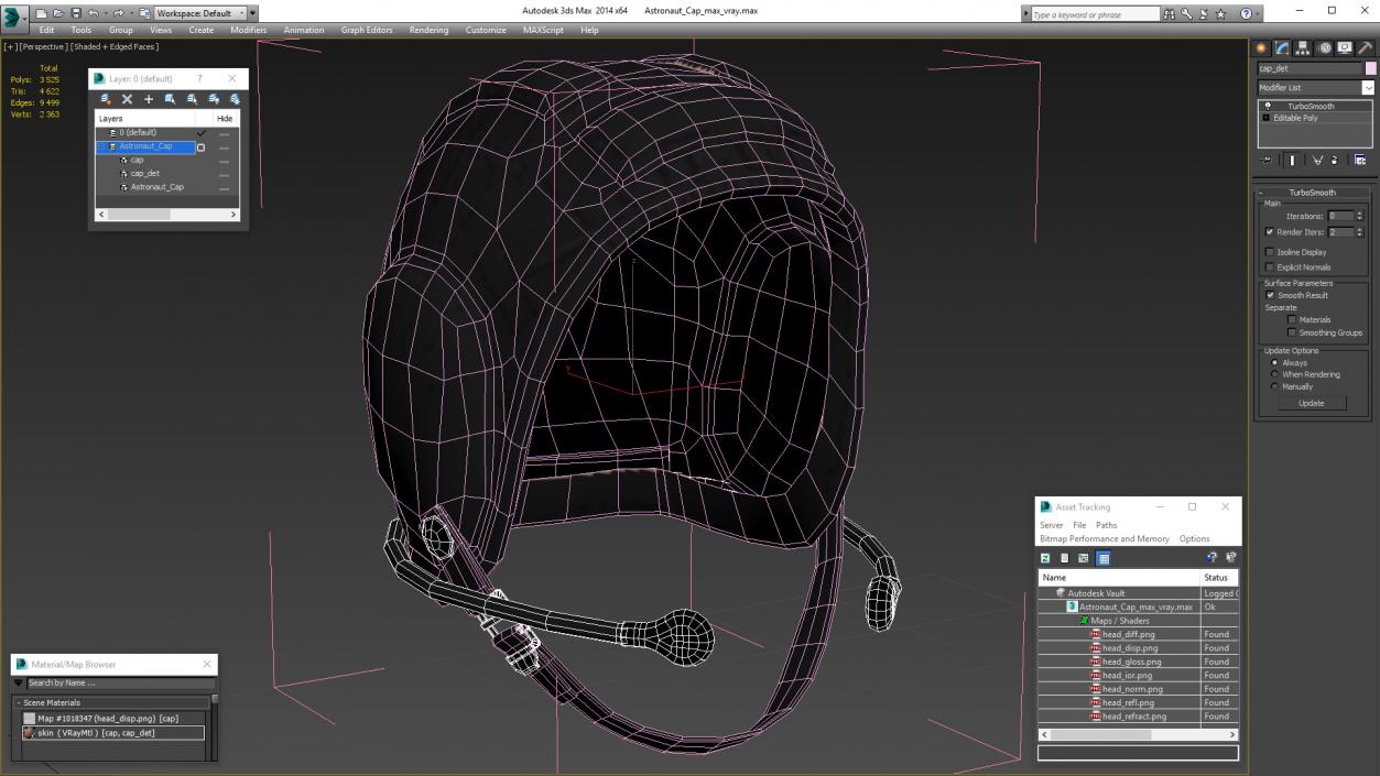 3D Astronaut Cap model