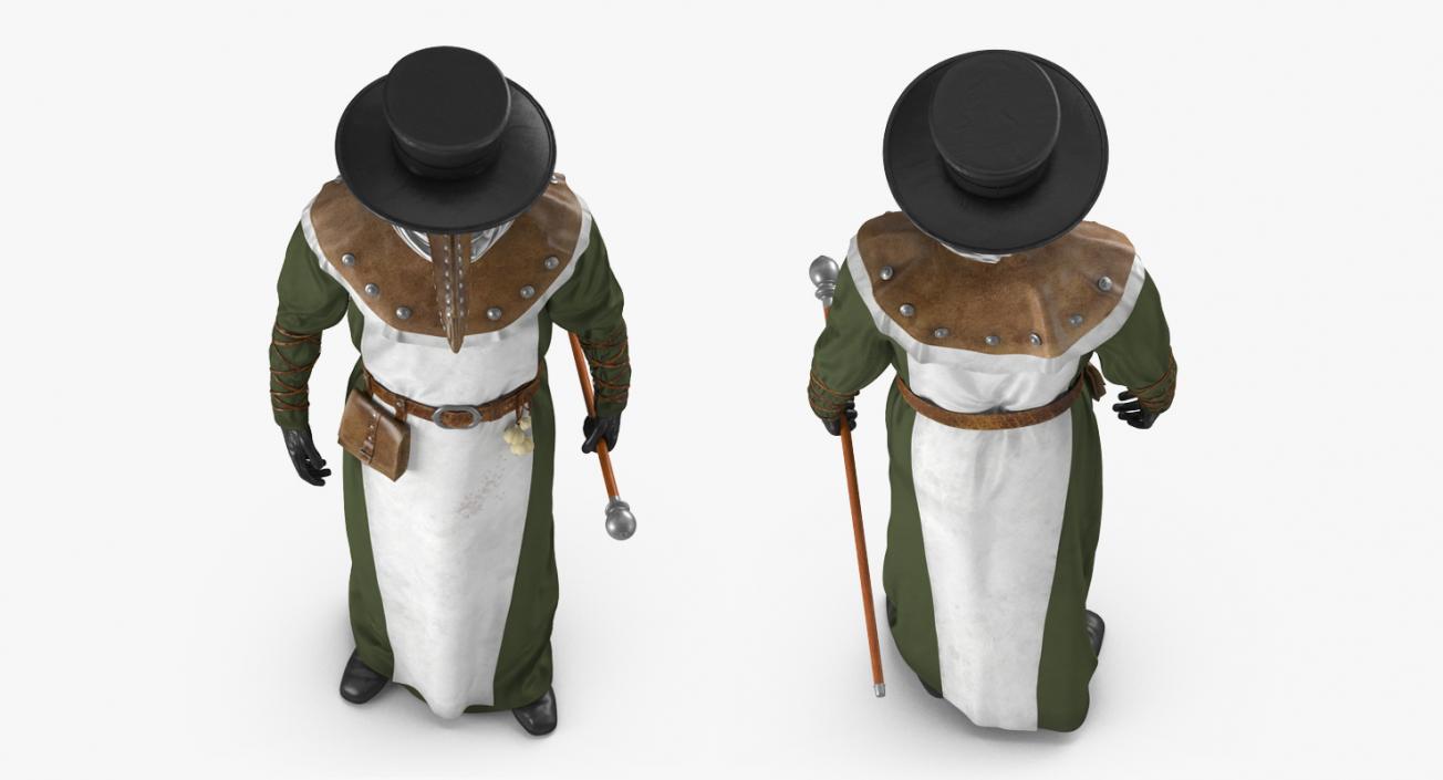 Plague Doctor Standing Pose 3D