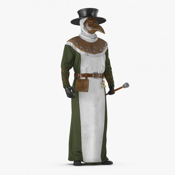 Plague Doctor Standing Pose 3D