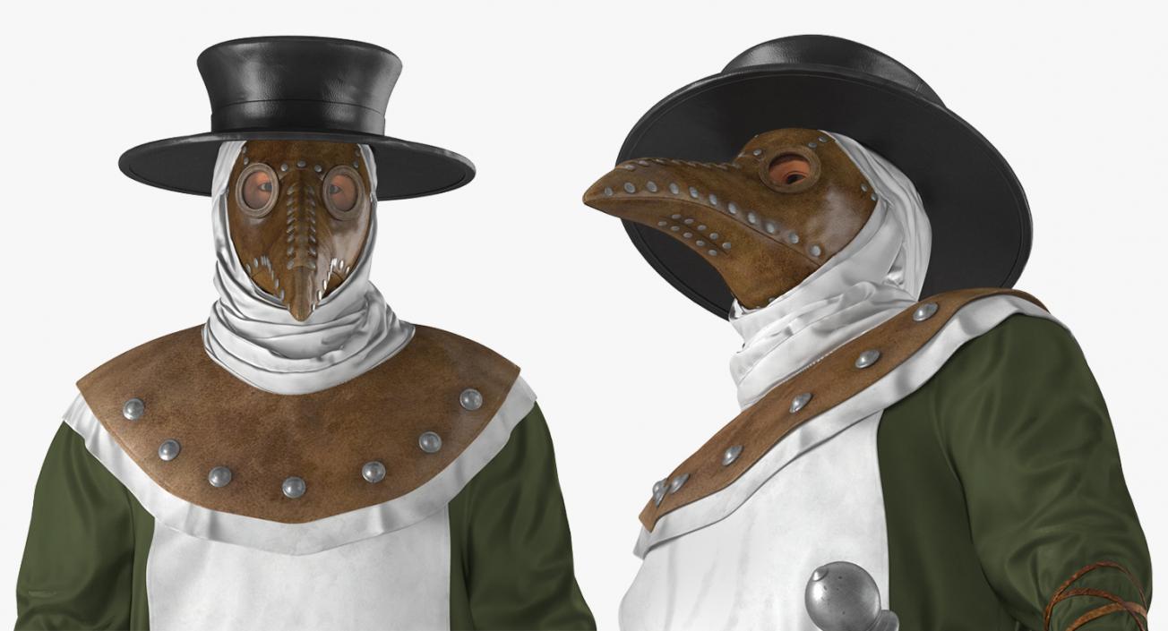 Plague Doctor Standing Pose 3D