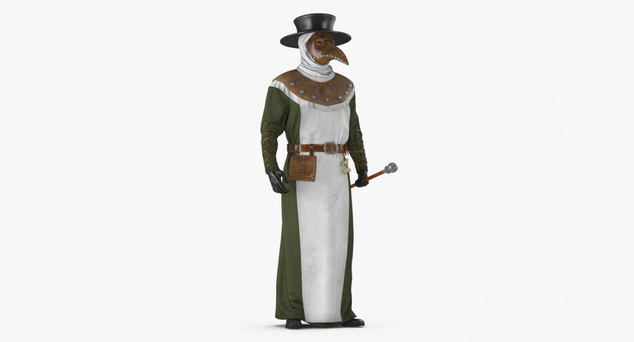 Plague Doctor Standing Pose 3D