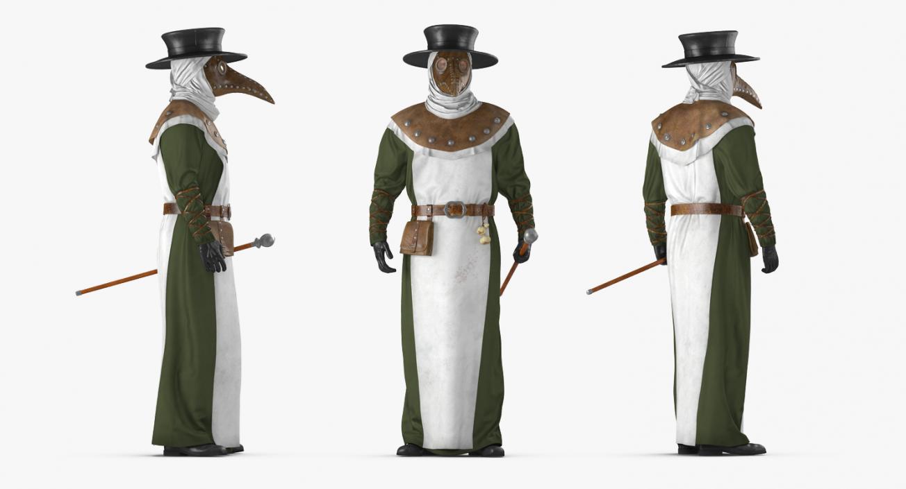 Plague Doctor Standing Pose 3D