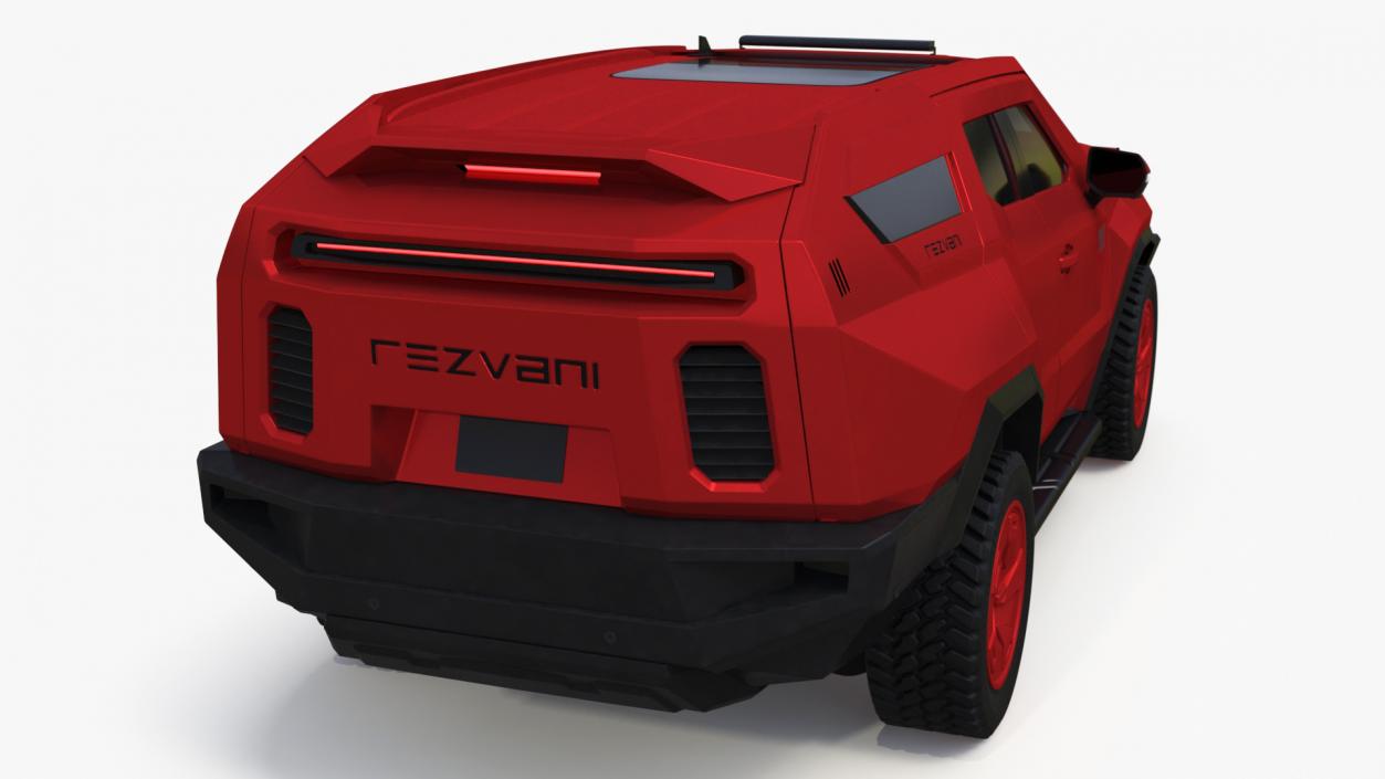 3D Armored SUV 2024 Rezvani Vengeance Red model