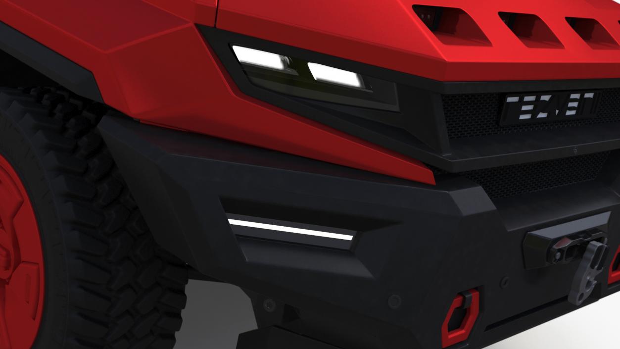 3D Armored SUV 2024 Rezvani Vengeance Red model