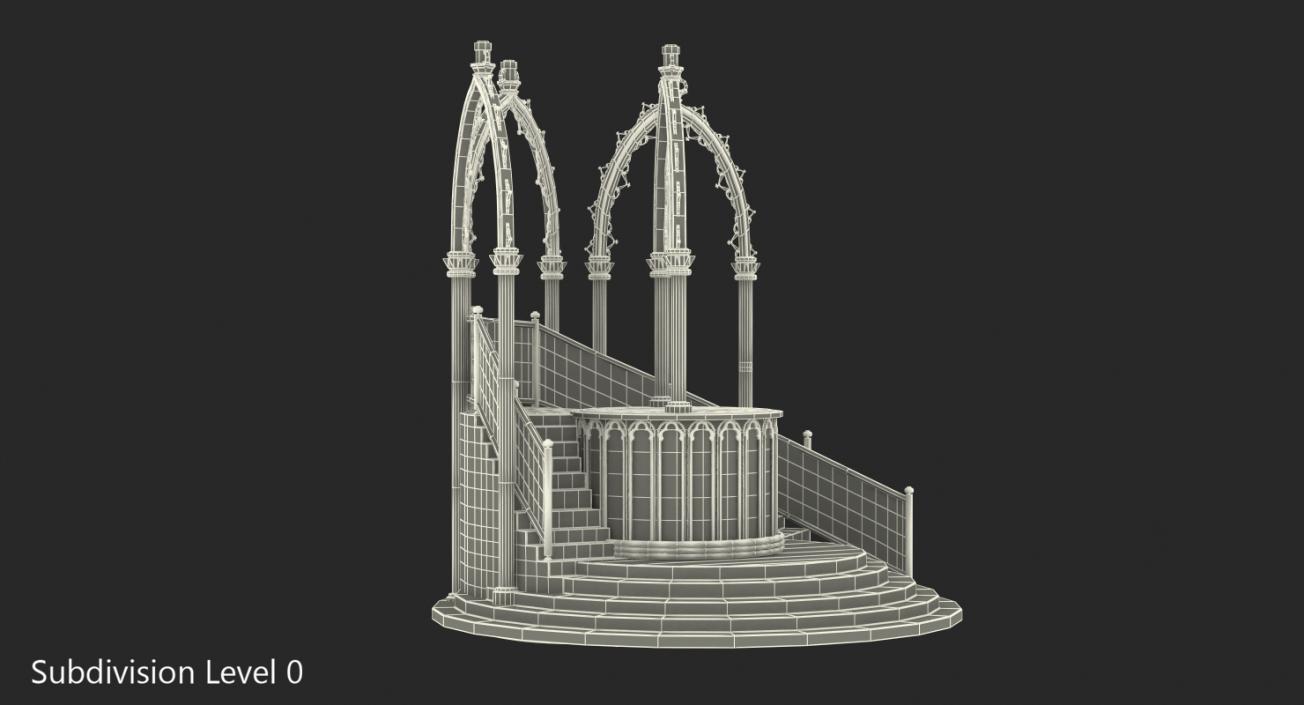 Tribune of Castle 3D