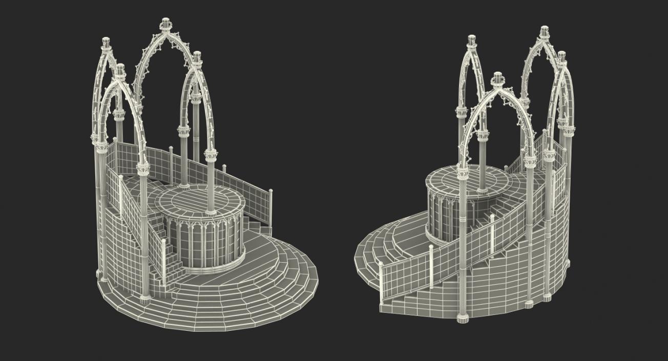 Tribune of Castle 3D