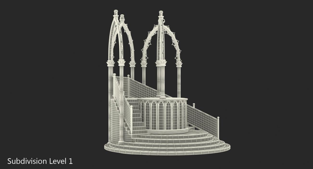 Tribune of Castle 3D