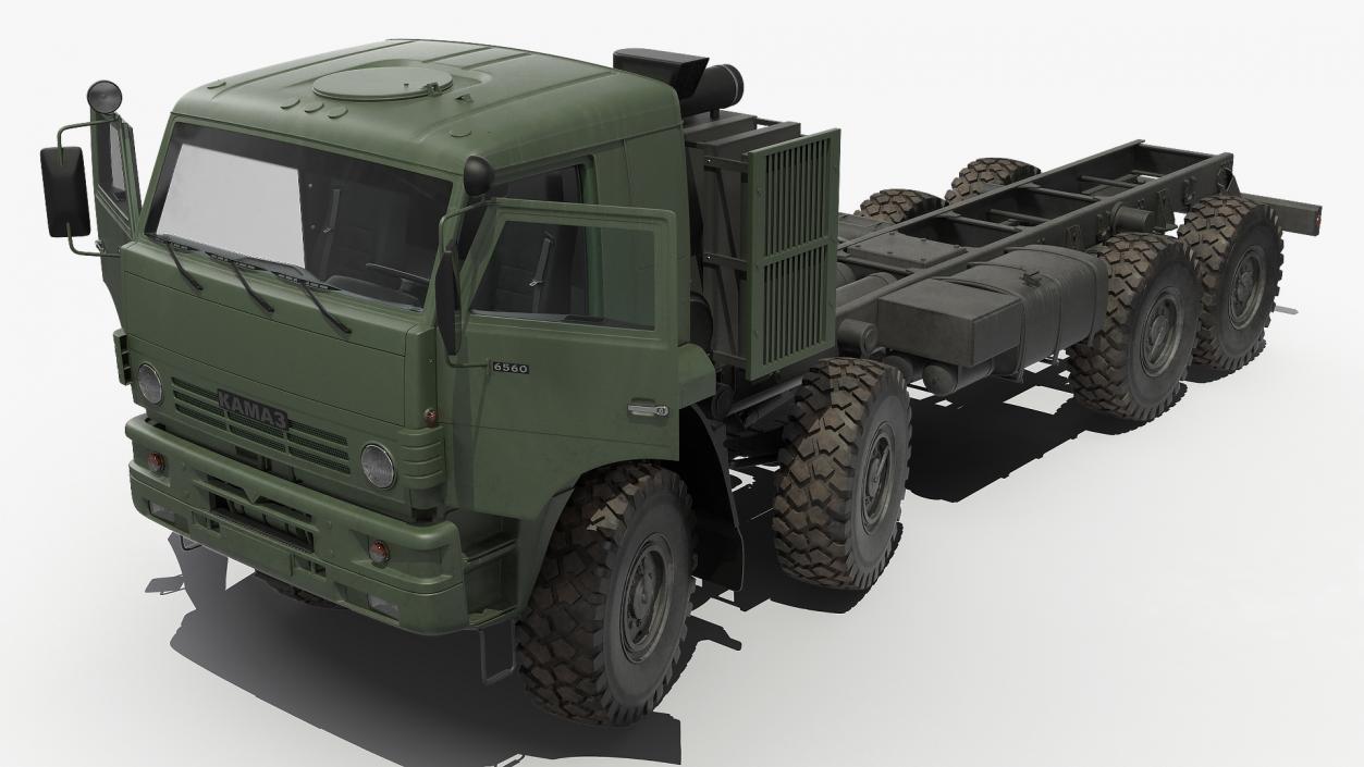 3D Kamaz 6560 Military Truck Dirty Rigged model