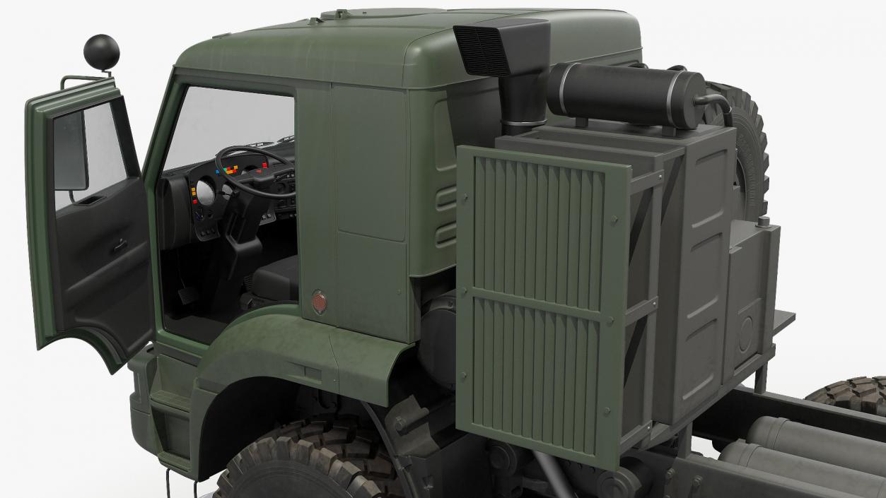 3D Kamaz 6560 Military Truck Dirty Rigged model