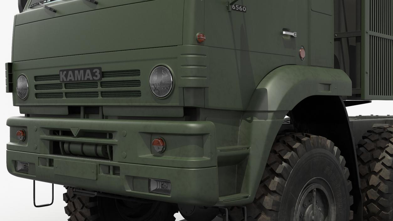 3D Kamaz 6560 Military Truck Dirty Rigged model