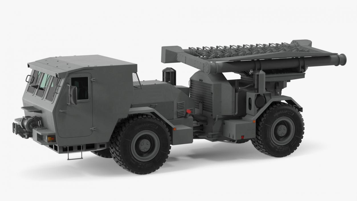 3D model Mine Flail Vehicle Hydrema 910 Grey